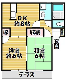 アクティブ千鳥【101号室】の間取り