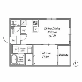 ボヌール太秦【3階】の間取り