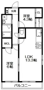 サクシード伏見車町2nd【304号室】の間取り