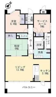 クラインハイム日根野【5階】の間取り