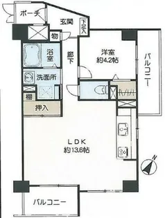 芦屋コンチェルト【5階】の間取り