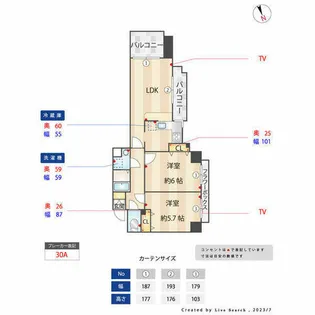 ニッセイ・ディーセント小笹【401号室】の間取り