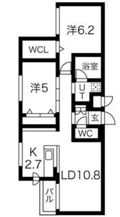 Royal Terrace Hassamu【3階】の間取り