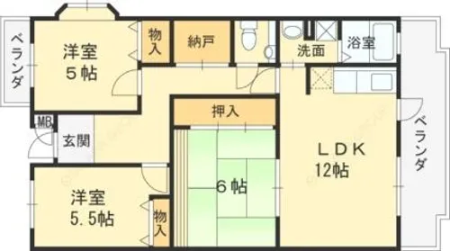 ソービドゥモン【3階】の間取り