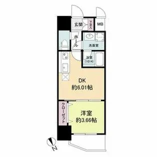 ブランシエスタ天満【0605号室】の間取り