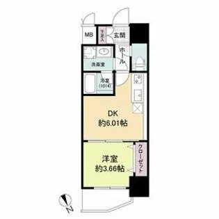 ブランシエスタ天満【0901号室】の間取り
