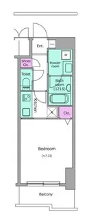 ビエラコート天神橋【7階】の間取り