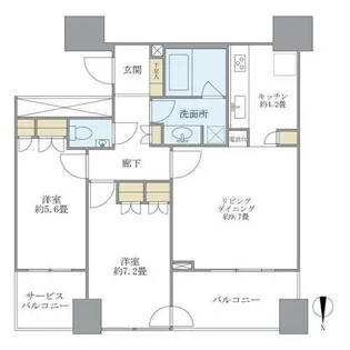 THE UMEDA TOWER(ザ・梅田タワー)【22階】の間取り