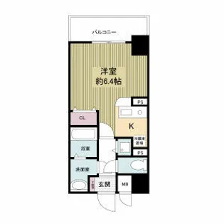 レジディア天神橋【0408号室】の間取り