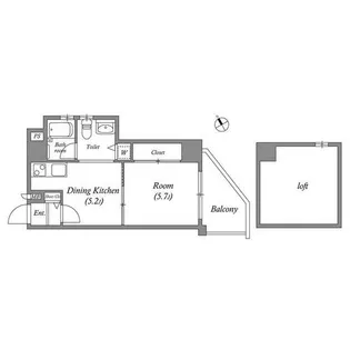 T’s SQUARE天神橋【6階】の間取り