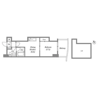T’s SQUARE天神橋【9階】の間取り