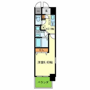 プレジオ東天満【0901号室】の間取り