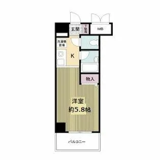 クレール東天満【0501号室】の間取り