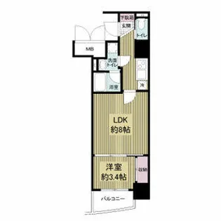 APRILE南森町【0901号室】の間取り