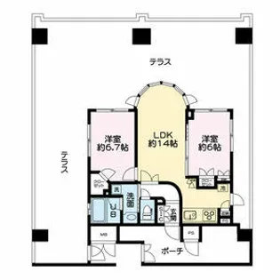 コンソラーレ同心【0705号室】の間取り