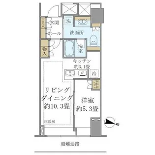 BrilliaTower堂島【24階】の間取り