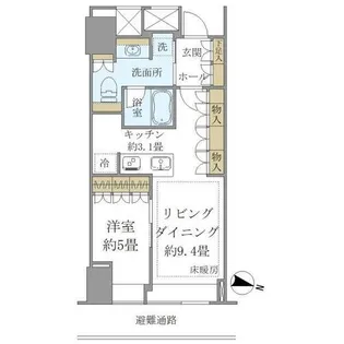 BrilliaTower堂島【27階】の間取り