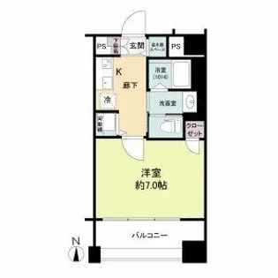 ISM中之島レジデンス【0101号室】の間取り