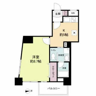 willDo南森町【0401号室】の間取り