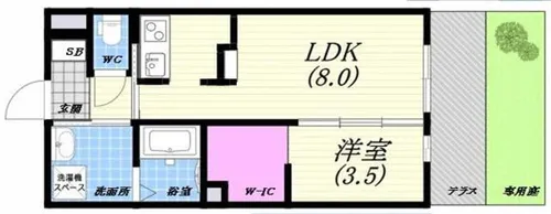 京都府京都市左京区田中里ノ内町【アパート】の間取り
