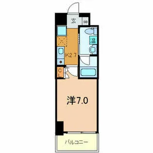 パウゼ東天満【0703号室】の間取り