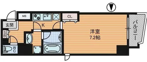 W-STYLE大阪天満宮【10階】の間取り