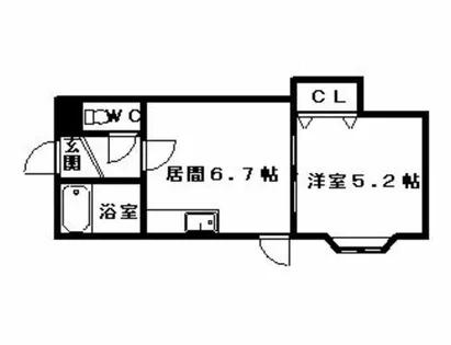 麻生十九番館【102号室】の間取り