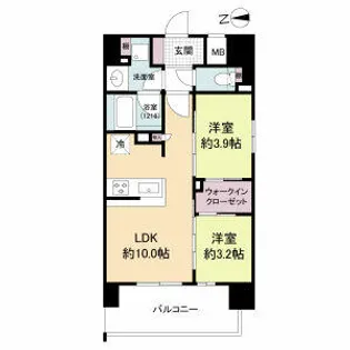 ソルレヴェンテ新梅田【0903号室】の間取り
