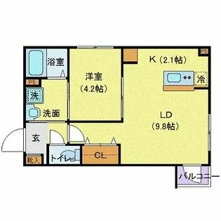 ALBA GRANDE麻生【2階】の間取り