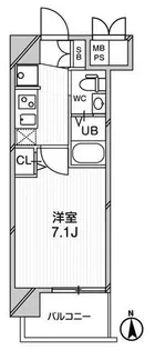 エグゼ天神橋【3階】の間取り