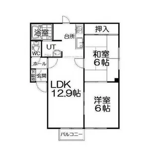リバーハイツ【202号室】の間取り