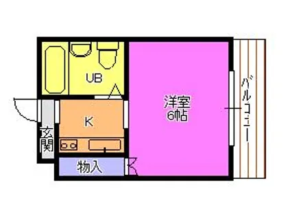 ピースハイツ【1階】の間取り