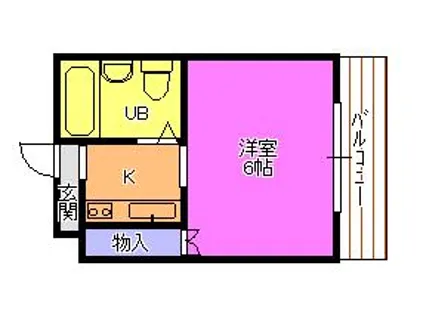 ピースハイツ【1階】の間取り