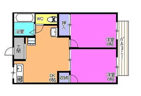ノースウィンダム【1階】の間取り