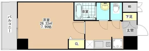 大阪府大阪市浪速区元町3丁目【マンション】の間取り