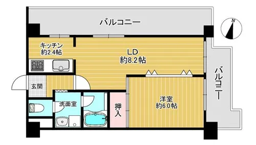 淀川リバーサイドヴィラ【7階】の間取り