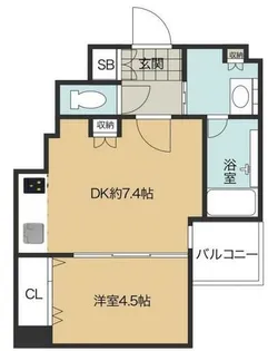 プレサンスロジェ心斎橋【1103号室】の間取り