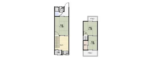 大阪府松原市河合4丁目【テラスハウス】の間取り