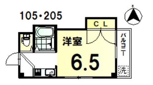 エスポワール亀岡【205号室】の間取り