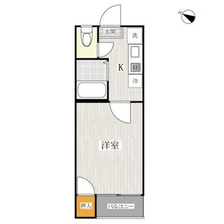 プラムハウス美野島【1階】の間取り