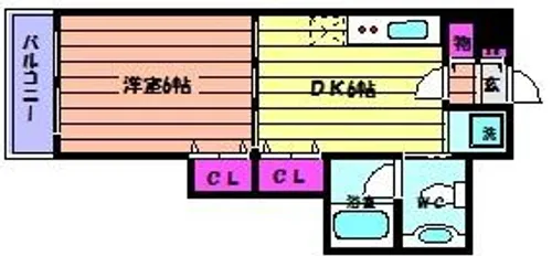 兵庫県神戸市東灘区御影中町6丁目【マンション】の間取り