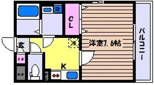 兵庫県神戸市東灘区住吉宮町1丁目【アパート】の間取り