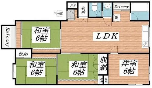 シャンティ森川【0301号室】の間取り