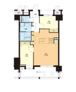 アミティエ山王【6階】の間取り