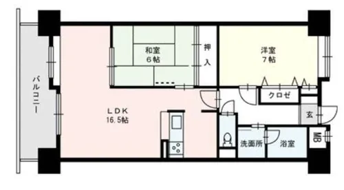 福岡県福岡市博多区比恵町【マンション】の間取り