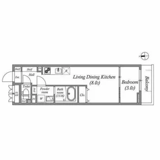 S-MOVE緑橋Ⅱ【1階】の間取り