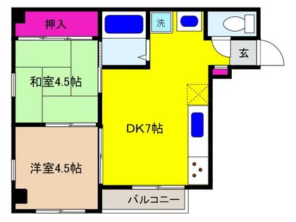 兵庫県神戸市東灘区魚崎北町2丁目【マンション】の間取り