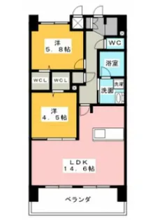 Ceres照が丘Ⅱ【1階】の間取り