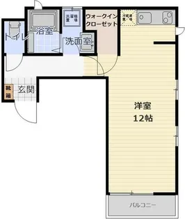プレドギャレ川西【101号室】の間取り