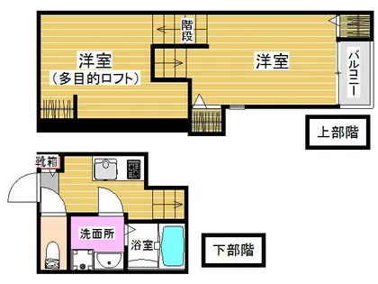 ハーモニーテラス梅林II【201号室】の間取り